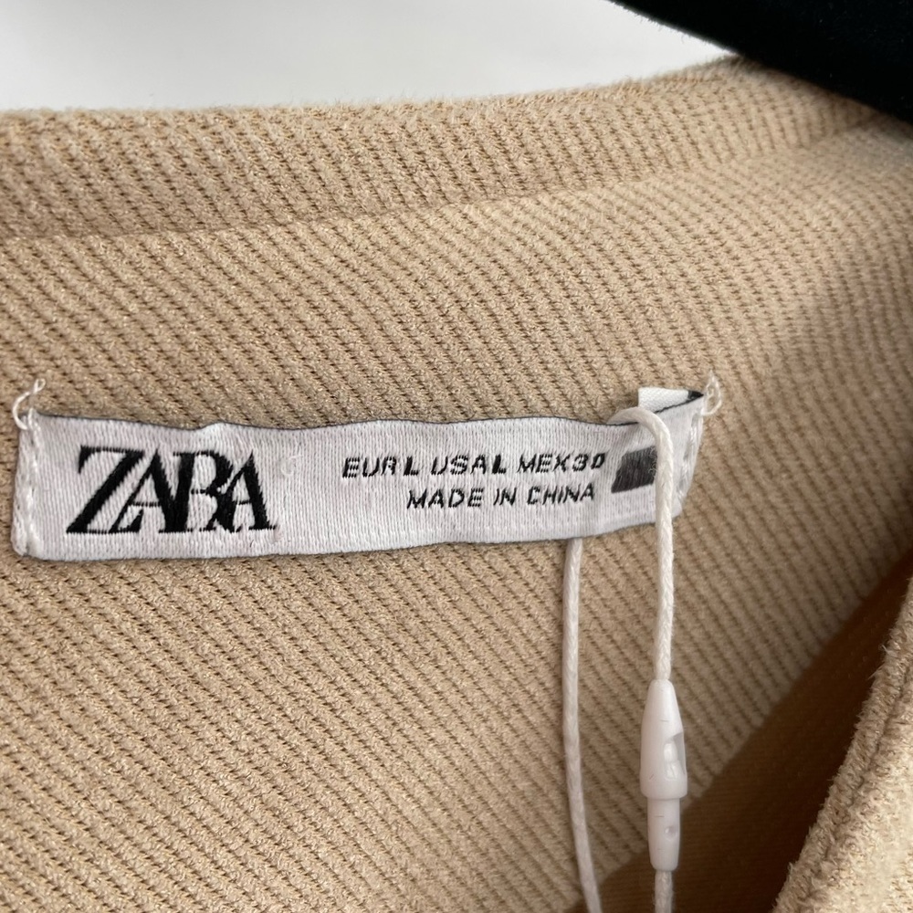 NEW! Zara Suede Pleated Dress - Picture 7 of 11